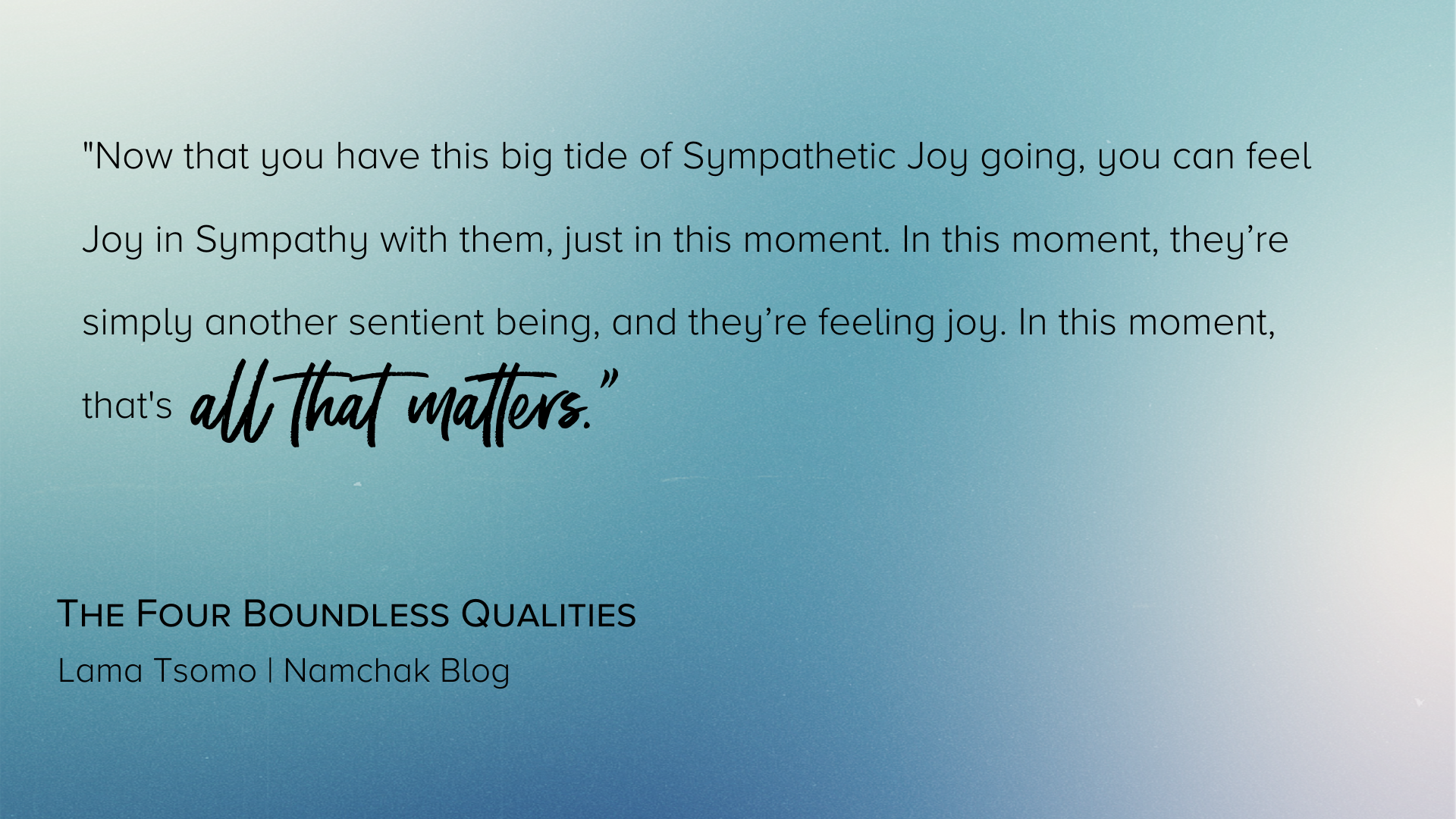 four boundless qualities sympathetic joy 